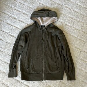 Banana Republic Green SUPIMA® Sweater Pop-Color Hoodie